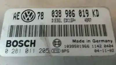 Автозапчастина б/у ебу контролер двигуна для volkswagen passat variant (3b6) highline посилання на oem iam 0281011205  038906019