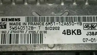 Автозапчастина б/у ебу контролер двигуна для ford focus c-max (dm2) 1.8 tdci посилання на oem iam 6m5112a650yb  5ws40512bt