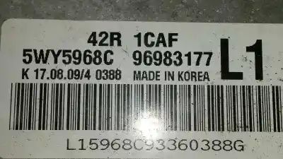 Second-hand car spare part ecu engine control for chevrolet aveo 1.2 cat oem iam references 96983177  5wy5968c