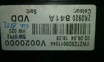 Автозапчасти б/у приборная доска за volkswagen caddy ka/kb (2k) 1.9 tdi ссылки oem iam 2k0920841a  110080237015
