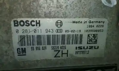 Tweedehands auto-onderdeel ecu motorcontroller voor opel astra h caravan enjoy oem iam-referenties 55556829 8973785712 0281011943