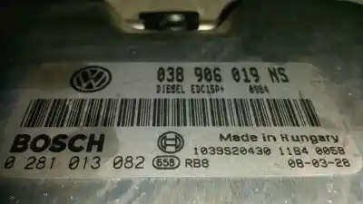 Автозапчастина б/у ебу контролер двигуна для skoda fabia combi (5j5) 1.9 tdi посилання на oem iam 038906019ns  0281013082