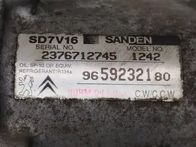 Автозапчасти б/у компрессор кондиционера воздуха за peugeot expert furgón (vf3a_, vf3u_, vf3x_) 1.6 hdi 90 16v ссылки oem iam 9800851980 2376712745 9659232180