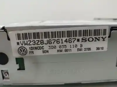 Piesă de schimb auto la mâna a doua sistem audio / cd radio casetofon pentru vw phaeton (3d1, 3d2, 3d3, 3d4, 3d6, 3d7, 3d8, 3d9) 3.0 v6 tdi 4motion referințe oem iam   3d0035110b