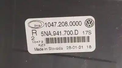 Автозапчасти б/у правая противотуманная фара за volkswagen t-roc (a11, d11) 1.0 tsi ссылки oem iam  10472080000 5na941700d