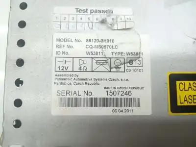 Автозапчасти б/у аудиосистема / радио cd за toyota aygo (kgb/wnb) city ссылки oem iam  1507246 mgcfa00087c