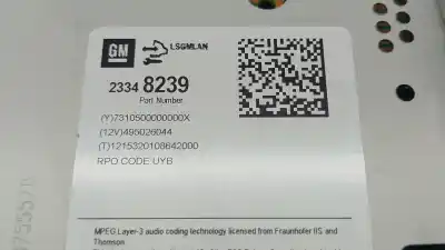 Second-hand car spare part audio system / radio cd for opel zafira tourer c (p12) 1.6 cdti (75) oem iam references 23348239 495026044 23348239