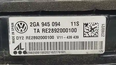 Автозапчасти б/у внутренний правый задний фонарь за volkswagen t-roc (a11, d11) 1.0 tsi ссылки oem iam  re2892000100 2ga945094
