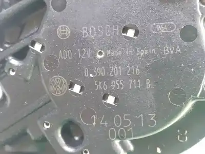 Автозапчастина б/у двигатель заднього склоочисника для volkswagen polo v (6r1, 6c1) 1.4 tdi посилання на oem iam  0390201216 5k6955711b