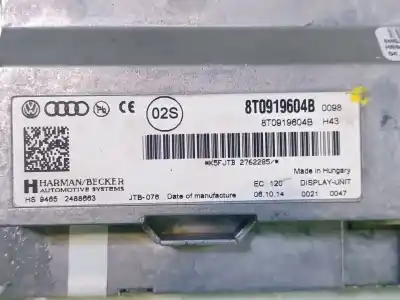 Second-hand car spare part multifunction display for audi q5 (8rb) 2.0 tdi quattro oem iam references  k5fjtb2762285 8t0919604b