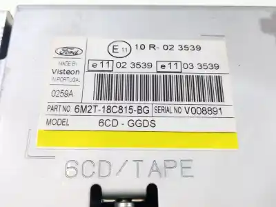 Second-hand car spare part audio system / radio cd for ford s-max (wa6) 2.0 tdci oem iam references  tv008891 6m2t18c815