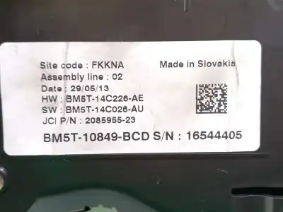 Second-hand car spare part dashboard for ford c-max ii (dxa/cb7, dxa/ceu) 1.6 tdci oem iam references  16544405 bm5t10849bcd - bm5t14c226ae - bm5t14c026au