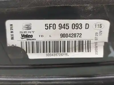 Автозапчастина б/у внутрішній лівий задній ліхар для seat leon (5f1) 1.2 tsi посилання на oem iam  90042872 5f0945093d