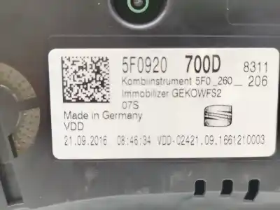 Peça sobressalente para automóvel em segunda mão quadrante por seat leon (5f1) 1.2 tsi referências oem iam  5f0260206 5f0920700d