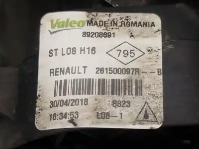 Автозапчасти б/у правая противотуманная фара за renault kangoo / grand kangoo ii (kw0/1_) 1.5 dci 90 (kw05, kw08, kw0g, kw11) ссылки oem iam  89208691 261500097r