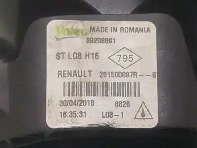 Second-hand car spare part left fog light for renault kangoo / grand kangoo ii (kw0/1_) 1.5 dci 90 (kw05, kw08, kw0g, kw11) oem iam references  89208691 261500097r
