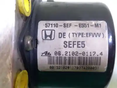 Second-hand car spare part abs for honda accord vii (cl, cn) 2.2 i-ctdi (cn1) oem iam references  57110sefe551m1 00008987c3 rwu4a13f84