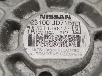 Автозапчастина б/у генератор для nissan qashqai / qashqai +2 i (j10, nj10, jj10e) 1.6 dci посилання на oem iam  a3tj3881ze 23100jd71b