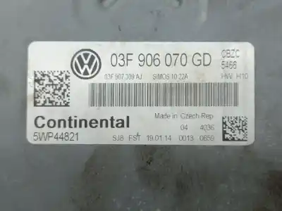 Second-hand car spare part ecu engine control for volkswagen polo v (6r1, 6c1) 1.2 tsi oem iam references  5wp44821 03f906070gd