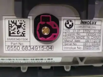 Second-hand car spare part multifunction display for bmw x1 (f48) sdrive 18 d oem iam references   65506834915