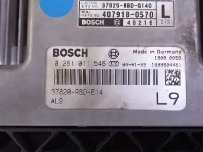 Peça sobressalente para automóvel em segunda mão centralina de motor uce por honda accord vii (cl, cn) 2.2 i-ctdi (cn1) referências oem iam  0281011546 37820rbde14 1039s04451 37825ebdg140 4079180570
