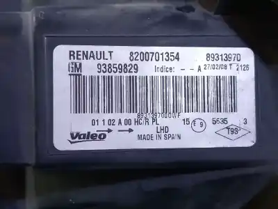 Gebrauchtes Autoersatzteil linker scheinwerfer zum opel vivaro a furgón (x83) 2.5 cdti (f7) oem-iam-referenzen  82007013514 89313970 93859829