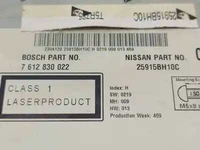 Автозапчастина б/у аудіо система / радіо cd для nissan qashqai / qashqai +2 i (j10, nj10, jj10e) 2.0 dci посилання на oem iam  7612830022 25915bh10c