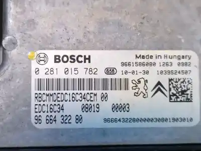 Second-hand car spare part ecu engine control for citroen nemo monospace 1.4 hdi oem iam references  0281015782 edc16c34 9666432280 9661586080