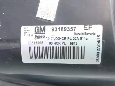 Second-hand car spare part left headlight for opel corsa d (s07) 1.2 (l08, l68) oem iam references  89313295 93189357