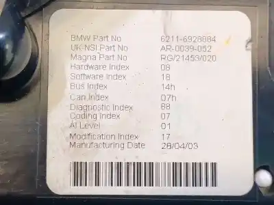 Автозапчастина б/у панель інструментів для mini mini (r50, r53) one посилання на oem iam  ar0039052 rg21453020 62116928884
