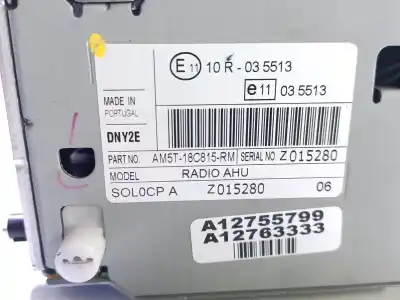 Peça sobressalente para automóvel em segunda mão sistema de áudio / rádio cd por ford fiesta vi (cb1, ccn) 1.0 ecoboost referências oem iam  e11035513 z015280 am5t18c815rm