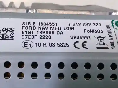 Автозапчастина б/у багатофункційний дисплей для ford fiesta vi (cb1, ccn) 1.0 ecoboost посилання на oem iam  815e1804551 7612032220 c7e3f2220 e1bt18b955da