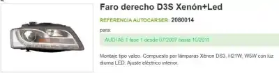 Автозапчастина б/у права фа для audi a5 (8t3) 3.2 fsi посилання на oem iam 8t0941030ak 2080014 11121012