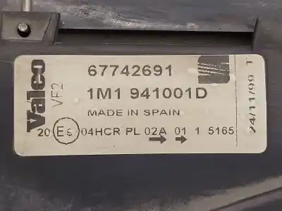 Автозапчастина б/у ліва фара для seat toledo ii (1m2) 1.9 tdi посилання на oem iam  1m1941001d 67742691