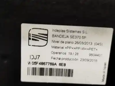 Second-hand car spare part parcel shelf for seat leon (5f1) 1.2 tsi oem iam references  9604401 5f4867769a