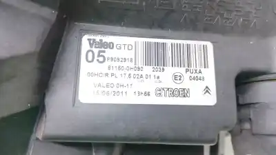 Second-hand car spare part left headlight for citroen c1 (pm_, pn_) 1.0 oem iam references  89092918 811600h090
