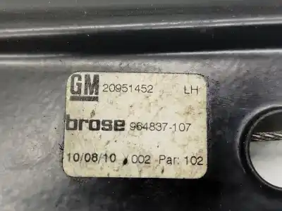 Second-hand car spare part driver left window regulator for opel insignia a (g09) 2.0 cdti (68) oem iam references  964837107 20951452 Second-hand car spare part driver left window regulator for opel insignia a (g09) 2.0 cdti (68) oem iam references  964837107 20951452