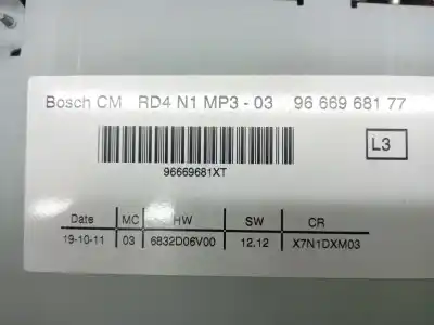 Tweedehands auto-onderdeel audiosysteem / radio-cd voor citroen berlingo multispace (b9) 1.6 hdi 110 oem iam-referenties   9666968177