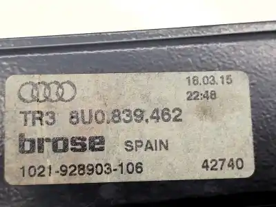 Автозапчастина б/у регулятор скла заднього правого для audi q3 (8ub, 8ug) 2.0 tdi посилання на oem iam 8u0839462  