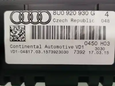Автозапчастина б/у панель інструментів для audi q3 (8ub, 8ug) 2.0 tdi посилання на oem iam 8u1857001m24a  8u0920930g