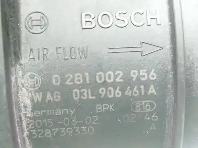 Pezzo di ricambio per auto di seconda mano misuratore di flusso per audi q3 (8ub, 8ug) 2.0 tdi riferimenti oem iam  0281002956 03l906461a