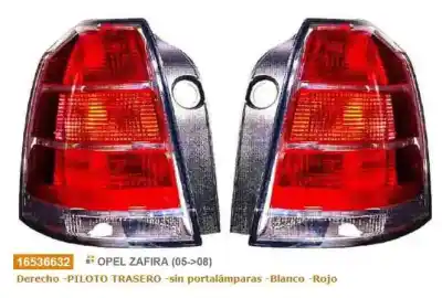 Tweedehands auto-onderdeel RECHTER ACHTERLAMP voor OPEL ZAFIRA B * OEM IAM-referenties 1222120  