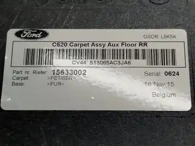 Second-hand car spare part parcel shelf for ford kuga ii (dm2) 1.5 ecoboost oem iam references 2176842 15633002 cv44s13065a