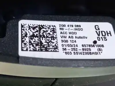 Second-hand car spare part steering wheel for volkswagen t-cross (c11) 1.0 tsi oem iam references   2g0419089