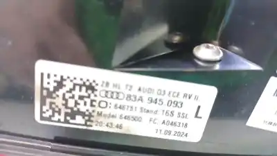 Автозапчасти б/у внутренний левый задний фонарь за audi q3 (f3b) 35 tdi ссылки oem iam 83a945093  