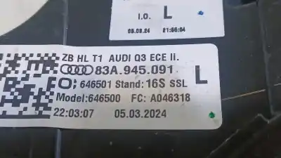 Автозапчастина б/у лівий ход ліхар для audi q3 (f3b) 35 tfsi посилання на oem iam 83a945091  