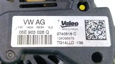 Автозапчастина б/у генератор для volkswagen t-roc (a11, d11) 1.5 tsi посилання на oem iam 05e903026q tg14lld139 2740516c  Автозапчастина б/у генератор для volkswagen t-roc (a11, d11) 1.5 tsi посилання на oem iam 05e903026q tg14lld139 2740516c