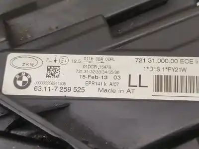 Автозапчастина б/у ліва фара для bmw 3 (f30, f80) 320 d посилання на oem iam 63117314531 7213100000 6944505 63117259525
