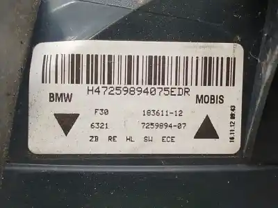 Автозапчастина б/у правий ліхтар для bmw 3 (f30, f80) 320 d посилання на oem iam 63217312846 725989407 h47259894075edr