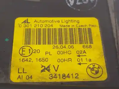 Second-hand car spare part right headlight for bmw x3 (e83) 2.0 d oem iam references 63123418412 0301210204 3418412